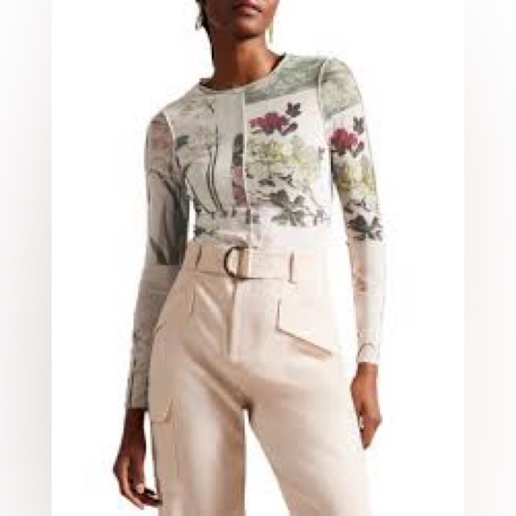 Ted Baker Multicolor Botanical Long Sleeve Top - Picture 10 of 15